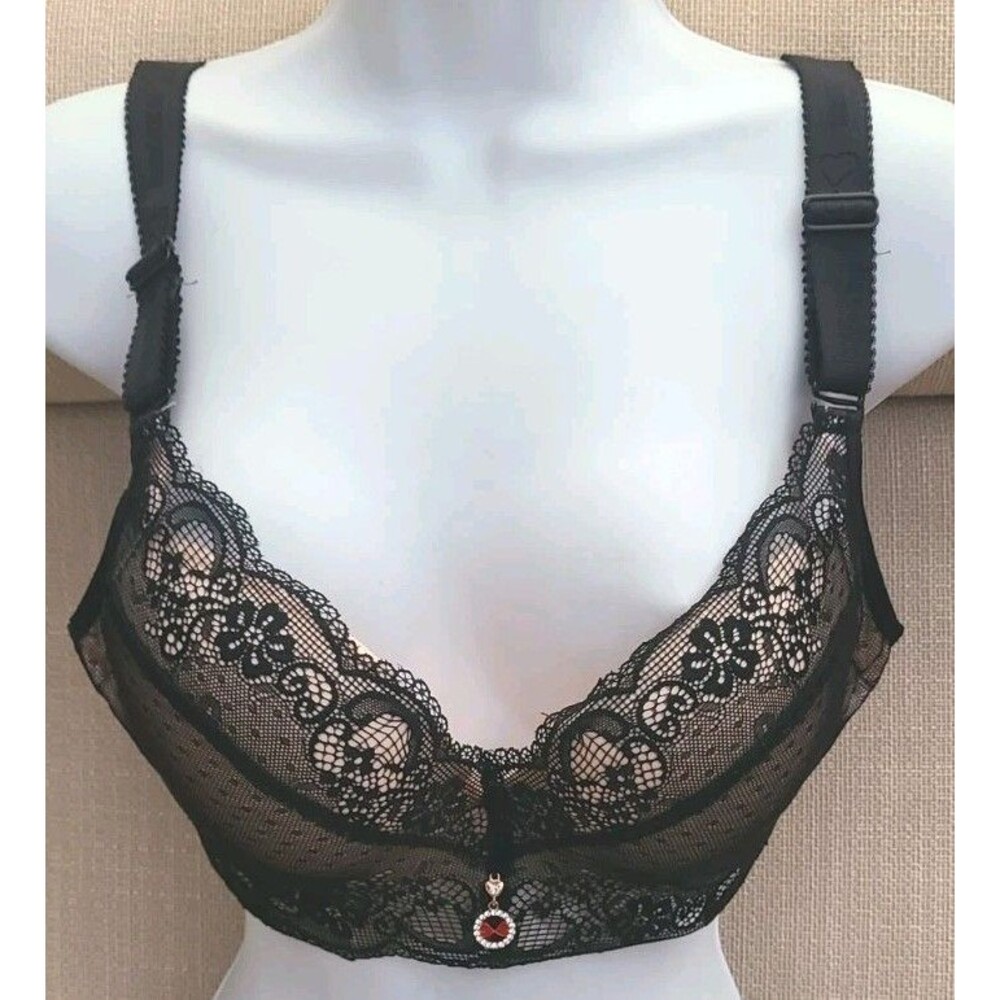 FALL SWEET LACY DEMI BARLETTE, UNDERWIRE, MEDIUM PADDING, SIZE 38 D, NWT